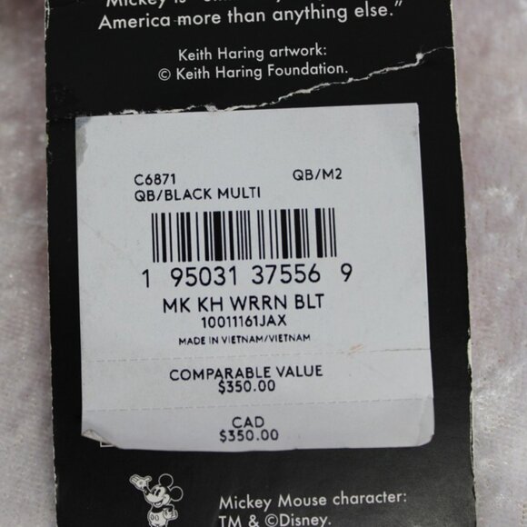 Coach x Disney x Keith Haring Mickey Mouse Warren Belt Bag NWT Black Multi - Picture 10 of 11